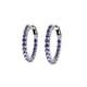 2 - Carisa 0.51 ctw (1.70 mm) Inside Outside Round Iolite Eternity Hoop Earrings 