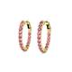 2 - Carisa 0.67 ctw (1.70 mm) Inside Outside Round Rhodolite Garnet Eternity Hoop Earrings 