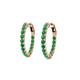 2 - Carisa 0.51 ctw (1.70 mm) Inside Outside Round Emerald Eternity Hoop Earrings 