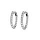 2 - Carisa 0.64 ctw (1.70 mm) Inside Outside Round Natural Diamond Eternity Hoop Earrings 
