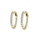 2 - Carisa 0.64 ctw (1.70 mm) Inside Outside Round Natural Diamond Eternity Hoop Earrings 
