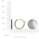 4 - Carisa 0.67 ctw (1.70 mm) Inside Outside Round Blue Sapphire Eternity Hoop Earrings 