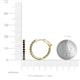 4 - Carisa 0.67 ctw (1.70 mm) Inside Outside Round Black Diamond Eternity Hoop Earrings 