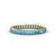 1 - Allie 2.50 mm Princess Cut Blue Topaz Eternity Band 