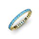 4 - Allie 2.50 mm Princess Cut Blue Topaz Eternity Band 