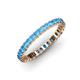4 - Allie 2.50 mm Princess Cut Blue Topaz Eternity Band 
