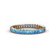1 - Allie 2.50 mm Princess Cut Blue Topaz Eternity Band 