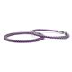 2 - Carisa 1.70 ctw (1.80 mm) Inside Outside Round Amethyst Eternity Hoop Earrings 