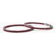 2 - Carisa 2.63 ctw (1.80 mm) Inside Outside Round Red Garnet Eternity Hoop Earrings 