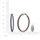 4 - Carisa 2.50 ctw (1.80 mm) Inside Outside Round Blue Sapphire Eternity Hoop Earrings 