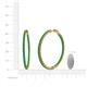 4 - Carisa 1.80 ctw (1.80 mm) Inside Outside Round Natural Emerald Eternity Hoop Earrings 