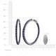 4 - Carisa 6.45 ctw (2.70 mm) Inside Outside Round Blue Sapphire Eternity Hoop Earrings 