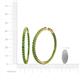 4 - Carisa 7.22 ctw (2.70 mm) Inside Outside Round Green Garnet Eternity Hoop Earrings 