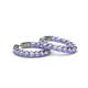 2 - Carisa 10.64 ctw (4.50 mm) Inside Outside Round Tanzanite Eternity Hoop Earrings 