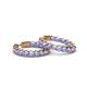 2 - Carisa 10.64 ctw (4.50 mm) Inside Outside Round Tanzanite Eternity Hoop Earrings 
