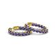 2 - Carisa 11.55 ctw (4.50 mm) Inside Outside Round Iolite Eternity Hoop Earrings 