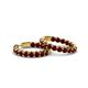 2 - Carisa 12.77 ctw (4.50 mm) Inside Outside Round Red Garnet Eternity Hoop Earrings 