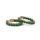 2 - Carisa 10.56 ctw (4.50 mm) Inside Outside Round Lab Created Emerald Eternity Hoop Earrings 