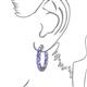 3 - Carisa 10.64 ctw (4.50 mm) Inside Outside Round Tanzanite Eternity Hoop Earrings 