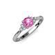 3 - Eve Signature 5.80 mm Pink Sapphire and Diamond Engagement Ring 