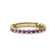 1 - Ashlyn 1.80 mm Amethyst 3/4 Eternity Band 