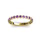 3 - Ashlyn 1.80 mm Amethyst 3/4 Eternity Band 