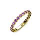 4 - Ashlyn 1.80 mm Amethyst 3/4 Eternity Band 