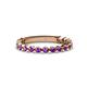 1 - Ashlyn 1.80 mm Amethyst 3/4 Eternity Band 