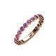 4 - Ashlyn 1.80 mm Amethyst 3/4 Eternity Band 