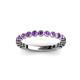 3 - Ashlyn 1.80 mm Amethyst 3/4 Eternity Band 