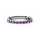 1 - Ashlyn 1.80 mm Amethyst 3/4 Eternity Band 