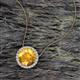 2 - Catriona Round Citrine and Diamond Halo Slider Pendant Necklace 
