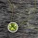 2 - Catriona Round Peridot and Diamond Halo Slider Pendant Necklace 