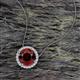 2 - Catriona Round Red Garnet and Diamond Halo Slider Pendant Necklace 