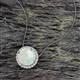 2 - Catriona Round Opal and Diamond Halo Slider Pendant Necklace 