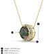 3 - Catriona Round Created Alexandrite and Diamond Halo Slider Pendant Necklace 