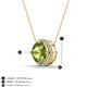 3 - Catriona Round Peridot and Diamond Halo Slider Pendant Necklace 