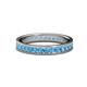 1 - Livia 2.00 mm Blue Topaz Eternity Band 