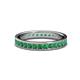 1 - Livia 2.00 mm Emerald Eternity Band 