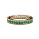 1 - Livia 2.00 mm Emerald Eternity Band 