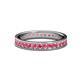 1 - Livia 2.00 mm Pink Tourmaline Eternity Band 