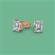 2 - Alina GIA Certified Emerald Cut Diamond (7x5mm) Solitaire Stud Earrings 
