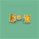 2 - Alina Emerald Cut Citrine (7x5mm) Solitaire Stud Earrings 