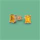 2 - Alina Emerald Cut Citrine (7x5mm) Solitaire Stud Earrings 