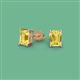 2 - Alina Emerald Cut Yellow Sapphire (7x5mm) Solitaire Stud Earrings 