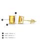 4 - Alina Emerald Cut Citrine (7x5mm) Solitaire Stud Earrings 