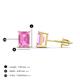 4 - Alina Emerald Cut Pink Sapphire (7x5mm) Solitaire Stud Earrings 