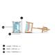 4 - Alina Emerald Cut Aquamarine (7x5mm) Solitaire Stud Earrings 