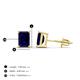 4 - Alina Emerald Cut Blue Sapphire (7x5mm) Solitaire Stud Earrings 