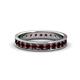 1 - Livia 2.40 mm Red Garnet Eternity Band 